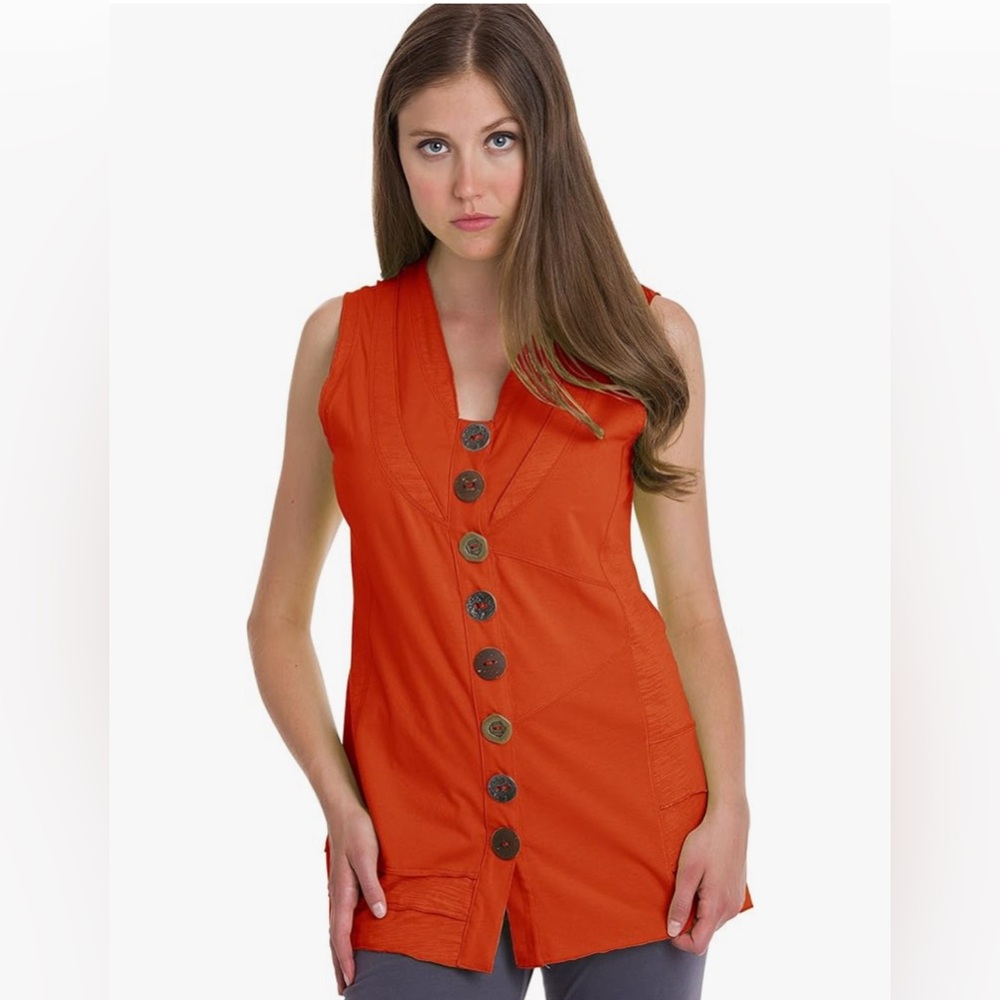 Neon Buddha - Journey Active Tank Top - M - Coral